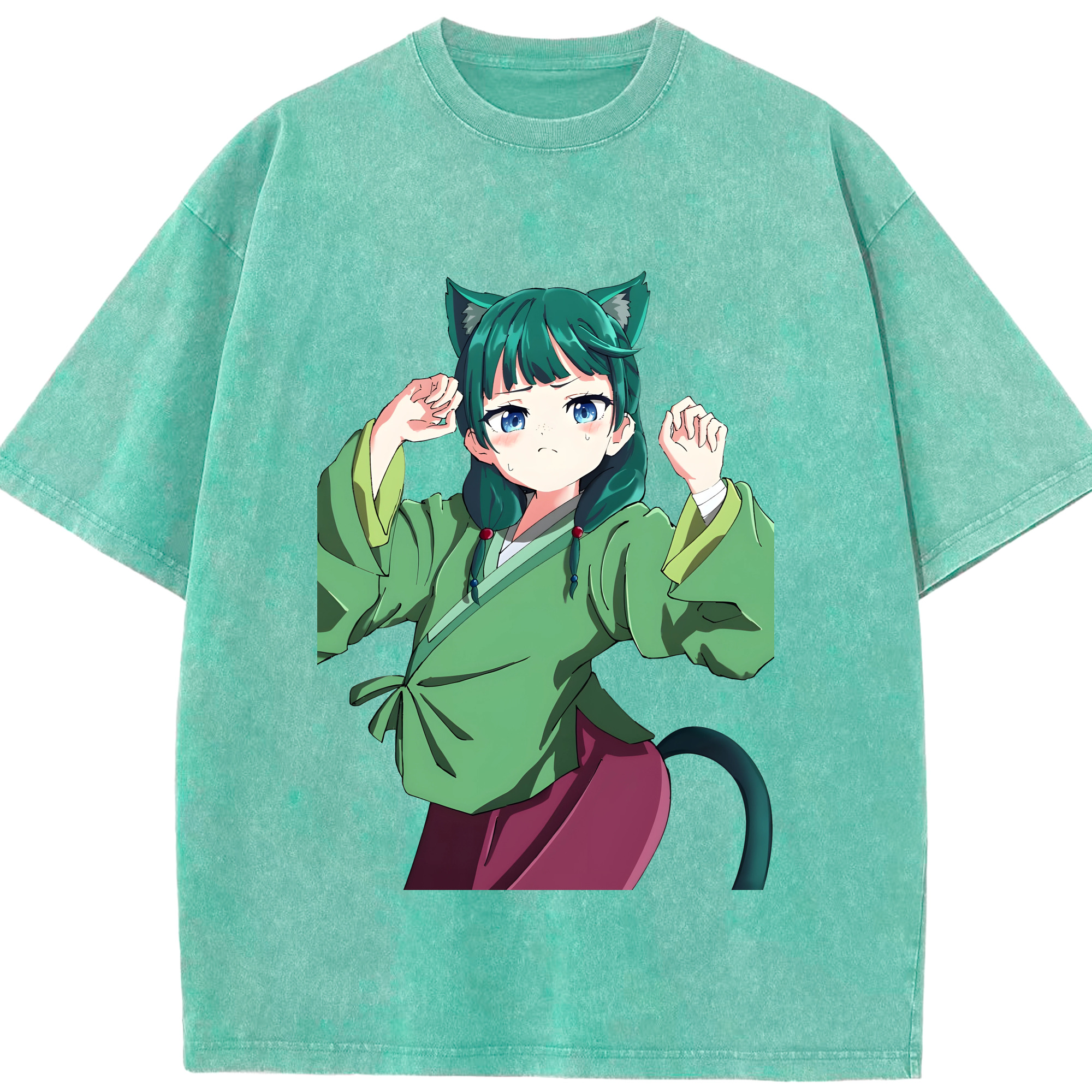 （画像用） 薬屋のひとりごと The Apothecary Diaries 綿100% ヴィンテージ風 半袖Tシャツ（フロントプリント）
